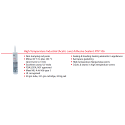 RTV106 - (Red) High Temperature Silicone (327gm Cartridge)