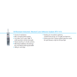 RTV1473 - (Black) Oil Resistant Industrial (330g Cartridge)